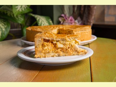 Empadão de frango com palmito